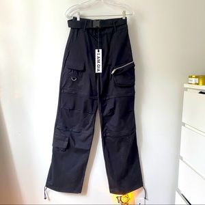 I.AM.GIA Black Cargo Pants w/ Utility Belt